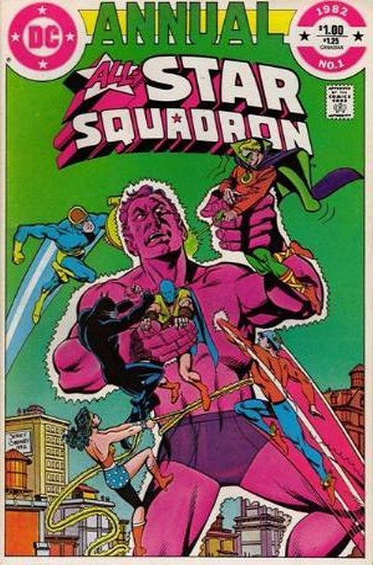 Cover of All-Star Squadron Annual #1. One of 250,000 Vintage American Comics on sale from Krypton!