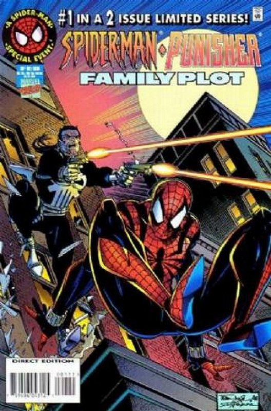 Cover of Spider-Man/Punisher: Family Plot #1. One of 250,000 Vintage American Comics on sale from Krypton!