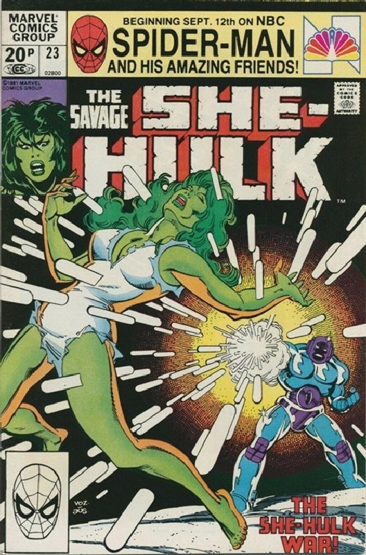 Cover of She-Hulk (Vol 1) The Savage #23. One of 250,000 Vintage American Comics on sale from Krypton!