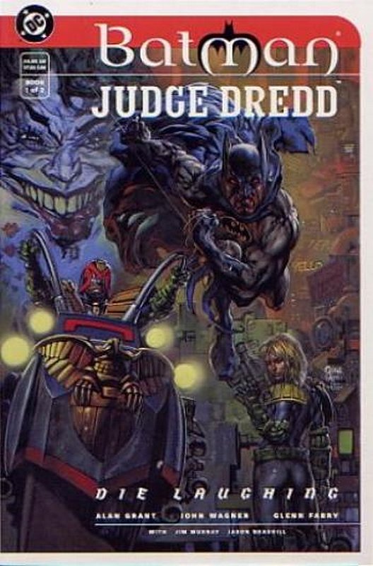 Cover of Batman/Judge Dredd: Die Laughing #1. One of 250,000 Vintage American Comics on sale from Krypton!