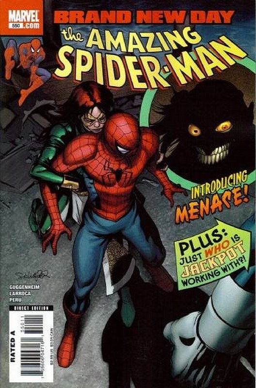 1st Lily Hollister as Menace<br> Cover of Amazing Spider-Man (Vol 2) #550. One of 250,000 Vintage American Comics on sale from Krypton!