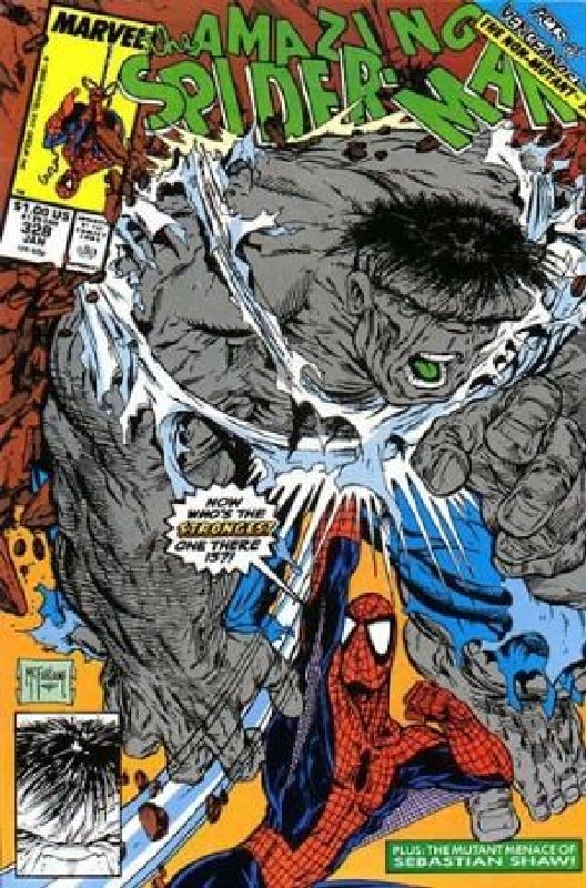 Spider-Man vs Hulk<br> Cover of Amazing Spider-Man (Vol 1) #328. One of 250,000 Vintage American Comics on sale from Krypton!