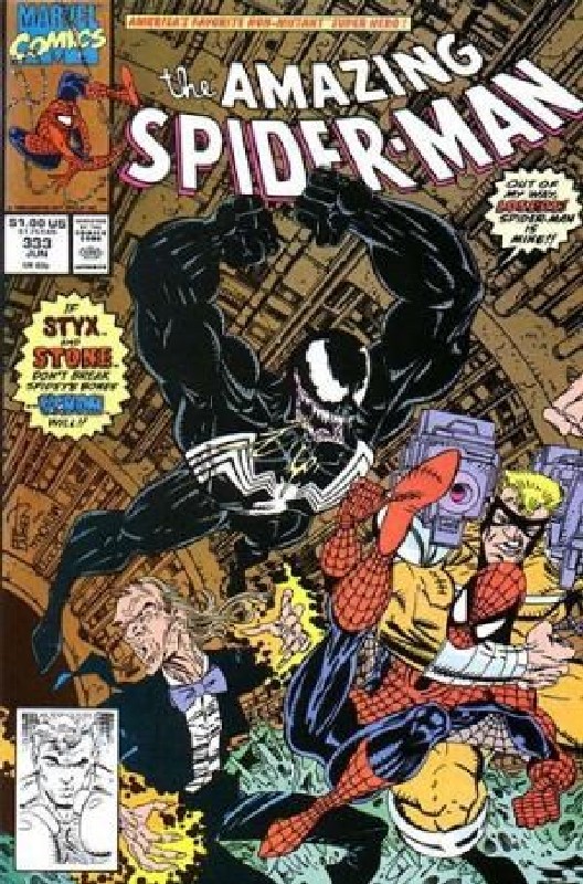 Venom Appearance<br> Cover of Amazing Spider-Man (Vol 1) #333. One of 250,000 Vintage American Comics on sale from Krypton!