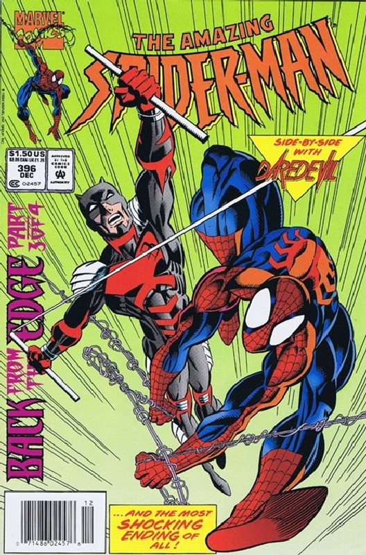 Cover of Amazing Spider-Man (Vol 1) #396. One of 250,000 Vintage American Comics on sale from Krypton!