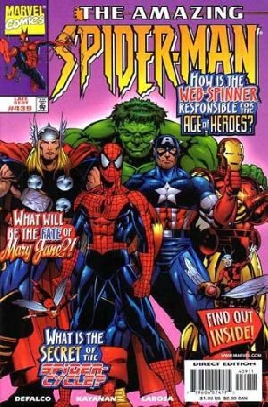 Cover of Amazing Spider-Man (Vol 1) #439. One of 250,000 Vintage American Comics on sale from Krypton!