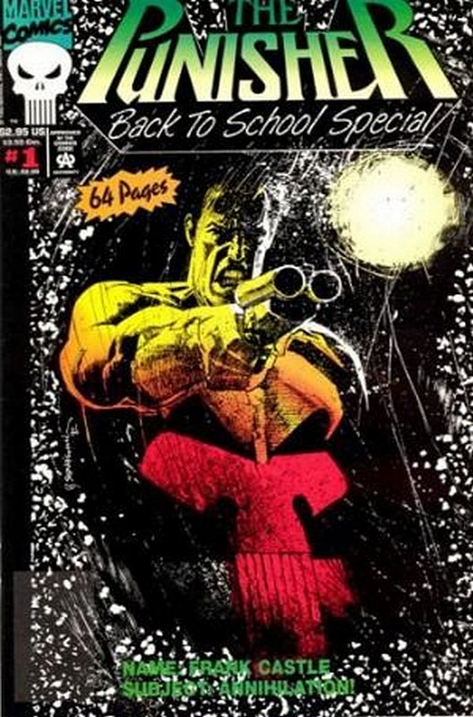 Cover of Punisher Back to School Special #1. One of 250,000 Vintage American Comics on sale from Krypton!