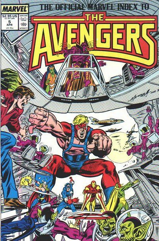 Cover of Avengers: Official Marvel Index (Vol 1) #5. One of 250,000 Vintage American Comics on sale from Krypton!