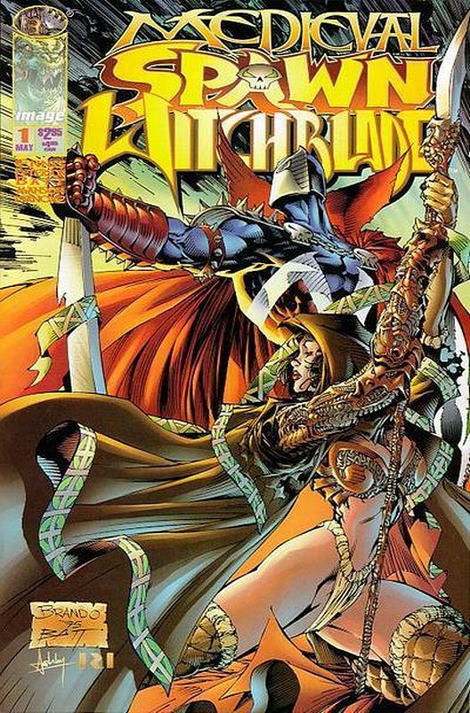 Cover of Medieval Spawn Witchblade (1996 Ltd) #1. One of 250,000 Vintage American Comics on sale from Krypton!