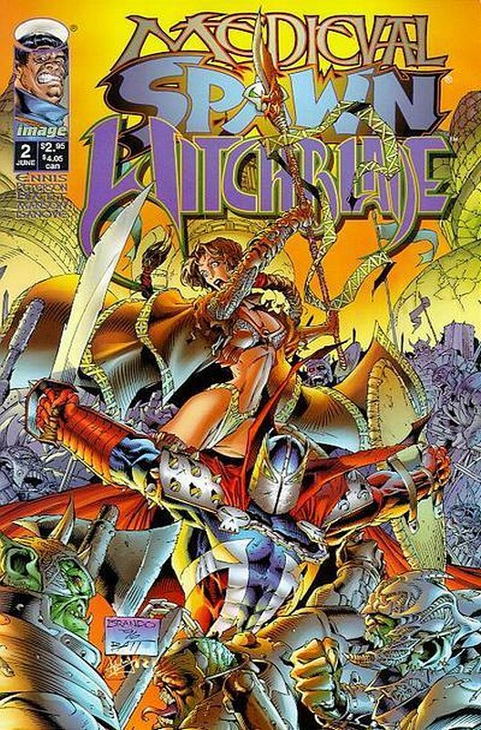 Cover of Medieval Spawn Witchblade (1996 Ltd) #2. One of 250,000 Vintage American Comics on sale from Krypton!