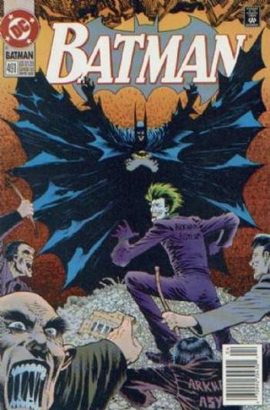 Cover of Batman #491. One of 250,000 Vintage American Comics on sale from Krypton!