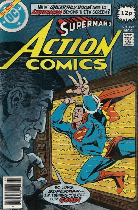 Cover of Action Comics (Vol 1) #493. One of 250,000 Vintage American Comics on sale from Krypton!