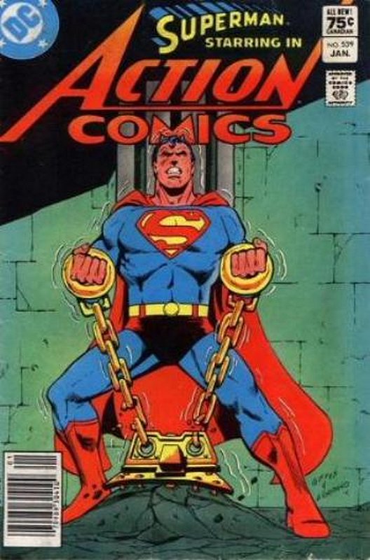 Cover of Action Comics (Vol 1) #539. One of 250,000 Vintage American Comics on sale from Krypton!