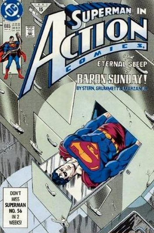 Cover of Action Comics (Vol 1) #665. One of 250,000 Vintage American Comics on sale from Krypton!