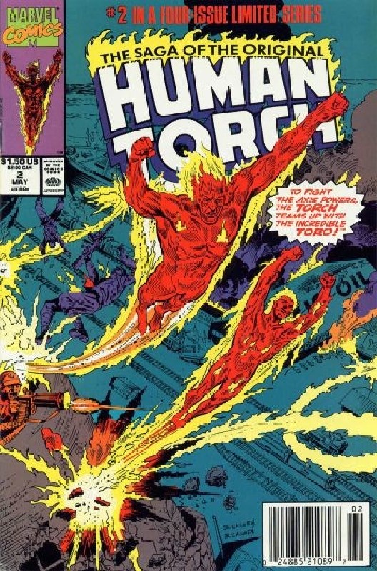Cover of Human Torch (1990 Ltd) The Saga of the Original #2. One of 250,000 Vintage American Comics on sale from Krypton!