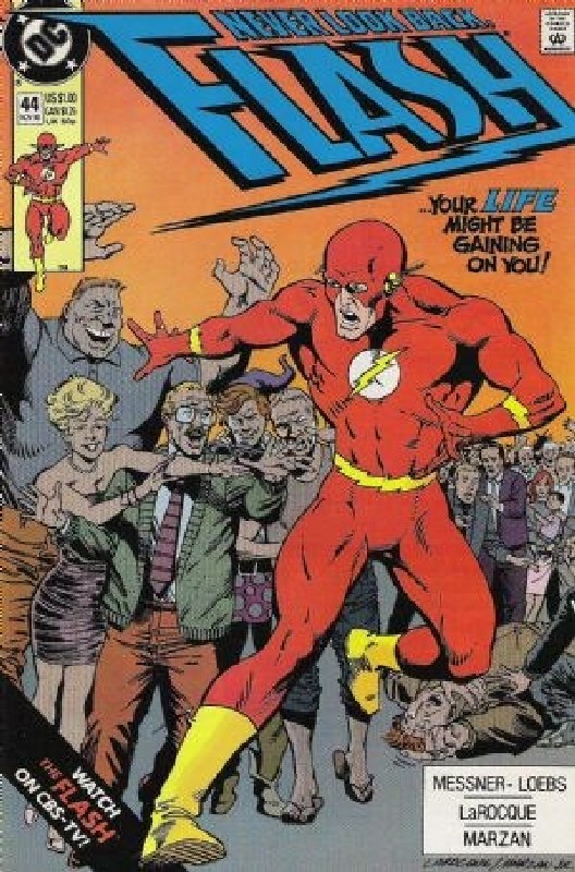 Cover of Flash (Vol 2) #44. One of 250,000 Vintage American Comics on sale from Krypton!