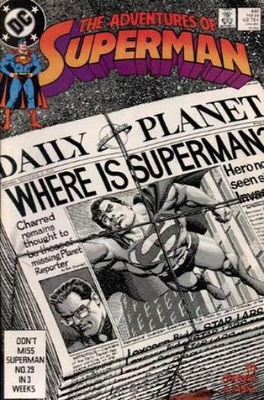 Cover of Adventures of Superman (Vol 1) #451. One of 250,000 Vintage American Comics on sale from Krypton!