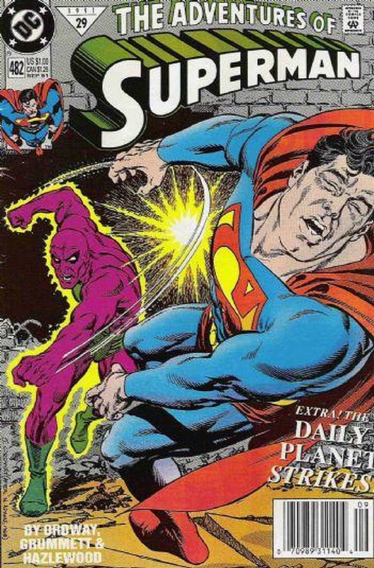 Cover of Adventures of Superman (Vol 1) #482. One of 250,000 Vintage American Comics on sale from Krypton!