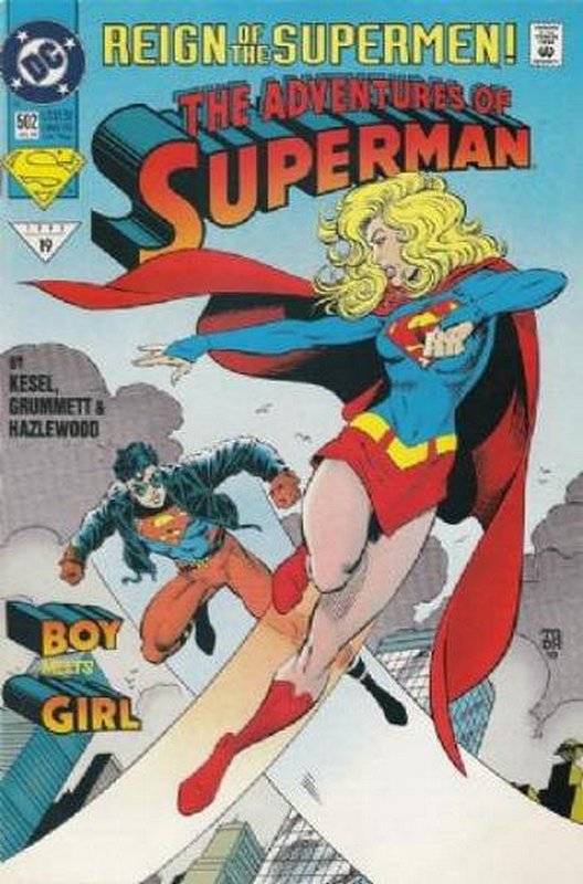 Cover of Adventures of Superman (Vol 1) #502. One of 250,000 Vintage American Comics on sale from Krypton!