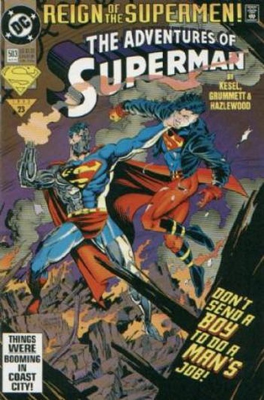Cover of Adventures of Superman (Vol 1) #503. One of 250,000 Vintage American Comics on sale from Krypton!