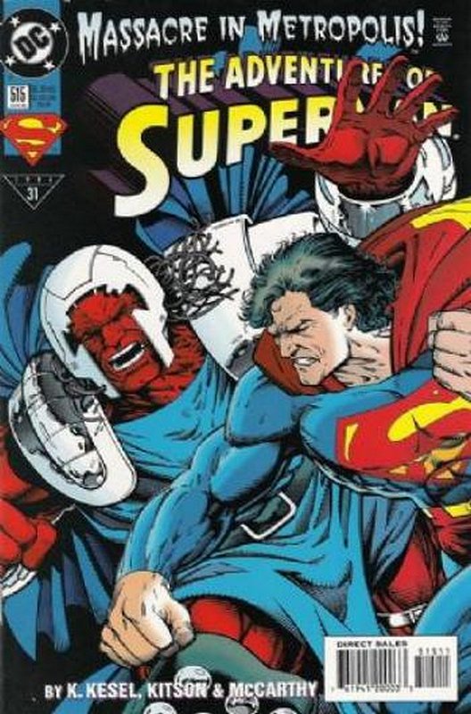 Cover of Adventures of Superman (Vol 1) #515. One of 250,000 Vintage American Comics on sale from Krypton!