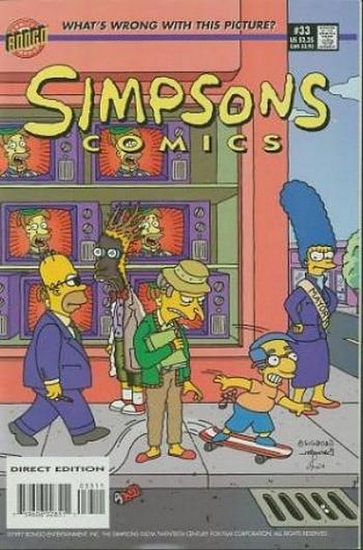 Cover of Simpsons Comics #33. One of 250,000 Vintage American Comics on sale from Krypton!