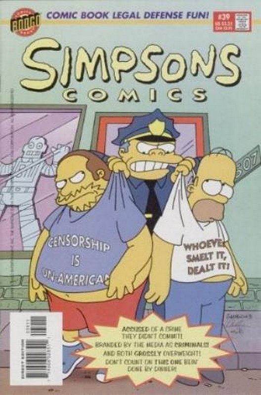 Cover of Simpsons Comics #39. One of 250,000 Vintage American Comics on sale from Krypton!