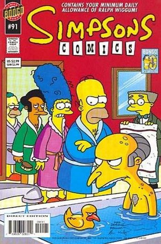 Cover of Simpsons Comics #91. One of 250,000 Vintage American Comics on sale from Krypton!