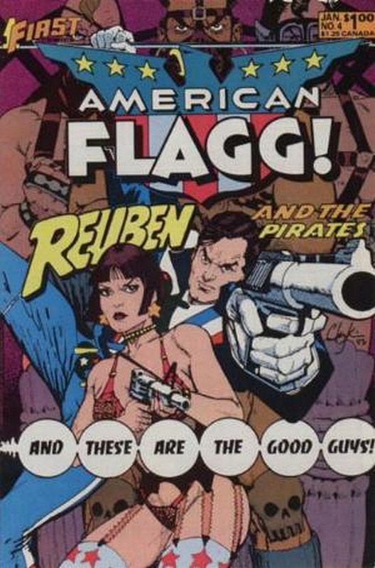 Cover of American Flagg! (Vol 1) #4. One of 250,000 Vintage American Comics on sale from Krypton!