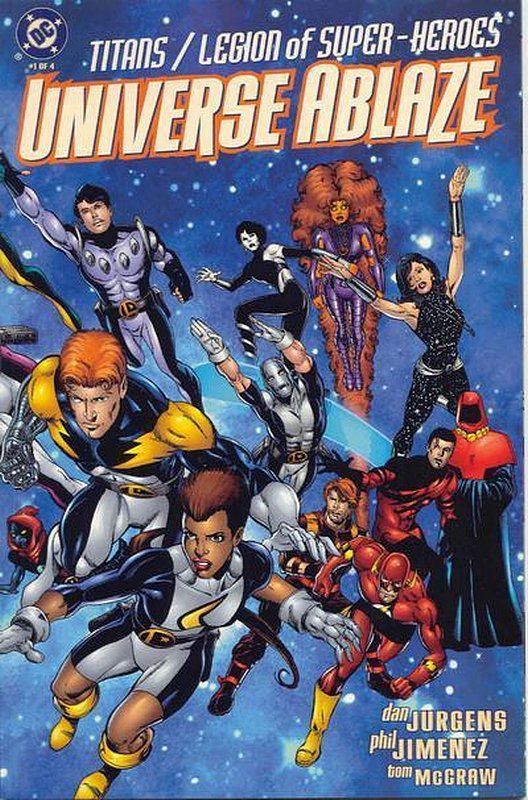 Cover of Titans/Legion of Super-Heroes: Universe Ablaze #1. One of 250,000 Vintage American Comics on sale from Krypton!