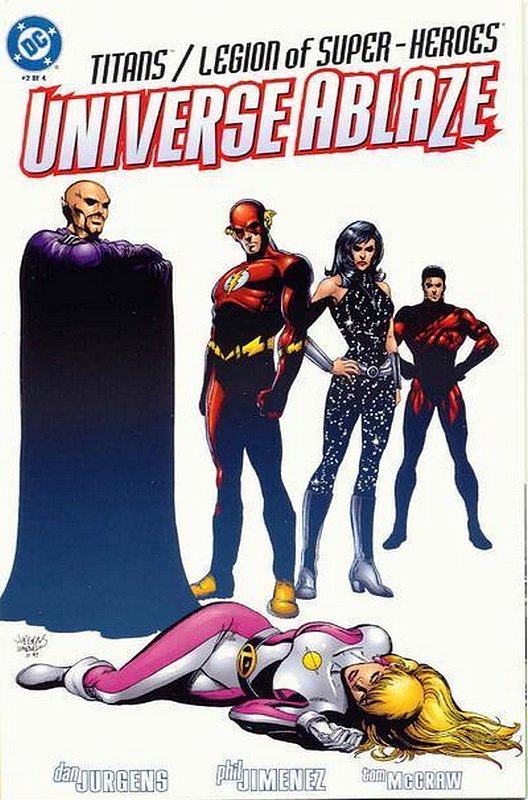 Cover of Titans/Legion of Super-Heroes: Universe Ablaze #2. One of 250,000 Vintage American Comics on sale from Krypton!