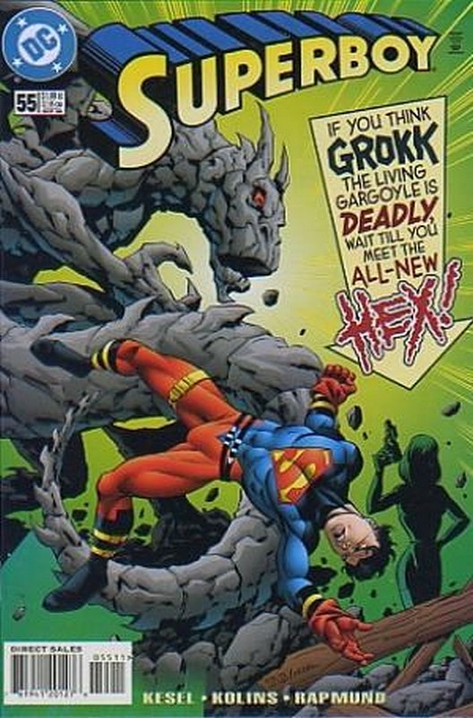 Cover of Superboy (Vol 3) #55. One of 250,000 Vintage American Comics on sale from Krypton!