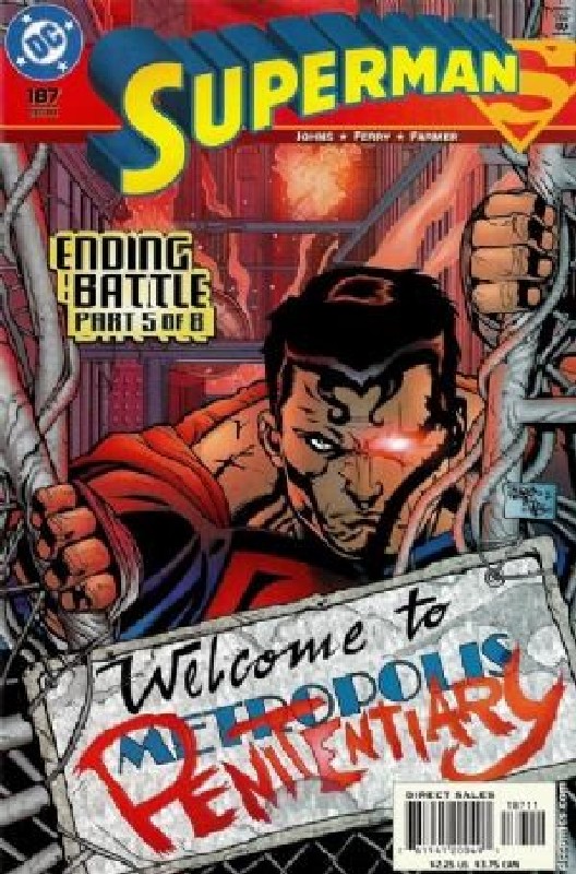 Cover of Superman (Vol 2) #187. One of 250,000 Vintage American Comics on sale from Krypton!