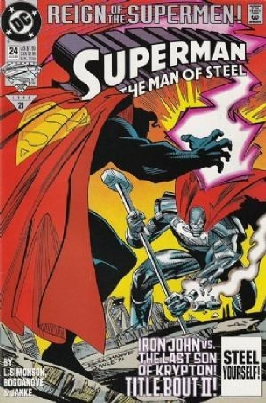 Cover of Superman: Man of Steel (Vol 1) #24. One of 250,000 Vintage American Comics on sale from Krypton!