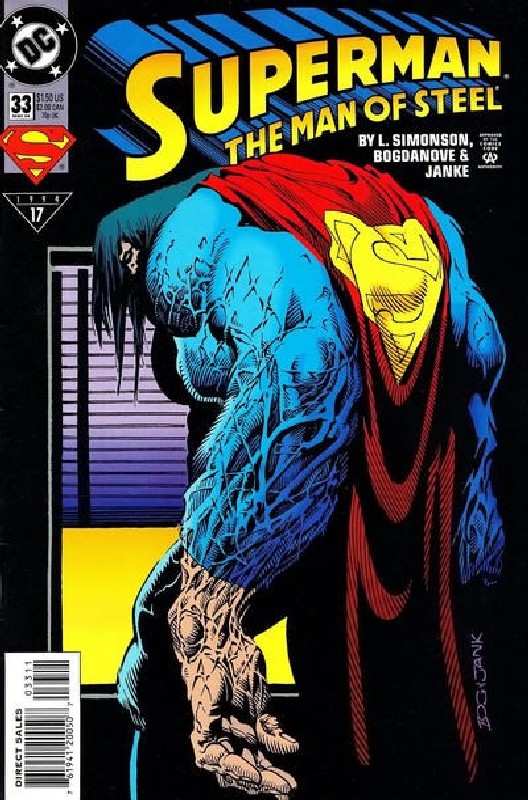 Cover of Superman: Man of Steel (Vol 1) #33. One of 250,000 Vintage American Comics on sale from Krypton!