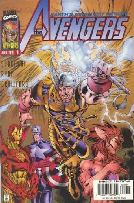 Cover of Avengers (Vol 2) #9. One of 250,000 Vintage American Comics on sale from Krypton!