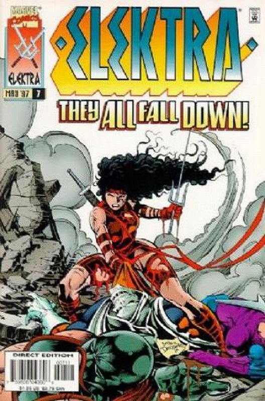 Cover of Elektra (Vol 1) #7. One of 250,000 Vintage American Comics on sale from Krypton!