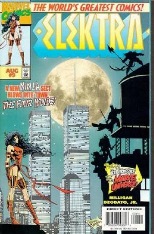 Cover of Elektra (Vol 1) #9. One of 250,000 Vintage American Comics on sale from Krypton!