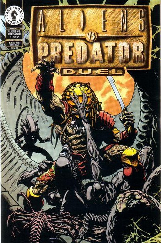 Cover of Aliens vs Predator: Duel (1995 Ltd) #1. One of 250,000 Vintage American Comics on sale from Krypton!