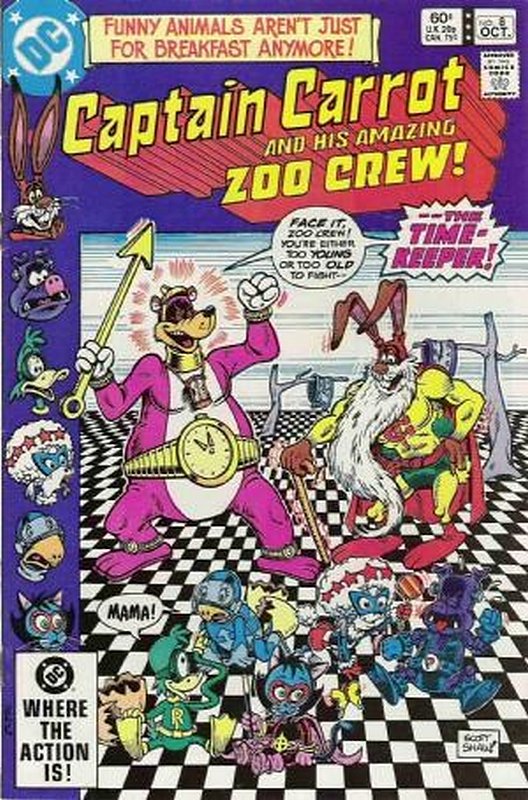 Cover of Captain Carrot & The Zoo Crew! (Vol 1) #8. One of 250,000 Vintage American Comics on sale from Krypton!