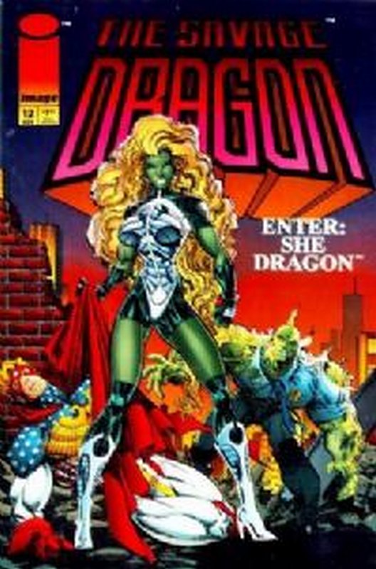 Cover of Savage Dragon #12. One of 250,000 Vintage American Comics on sale from Krypton!