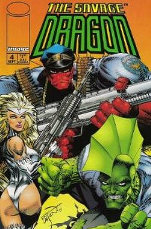 Cover of Savage Dragon #4. One of 250,000 Vintage American Comics on sale from Krypton!