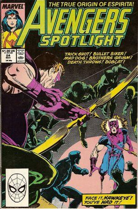 Cover of Avengers Spotlight (Vol 1) #24. One of 250,000 Vintage American Comics on sale from Krypton!
