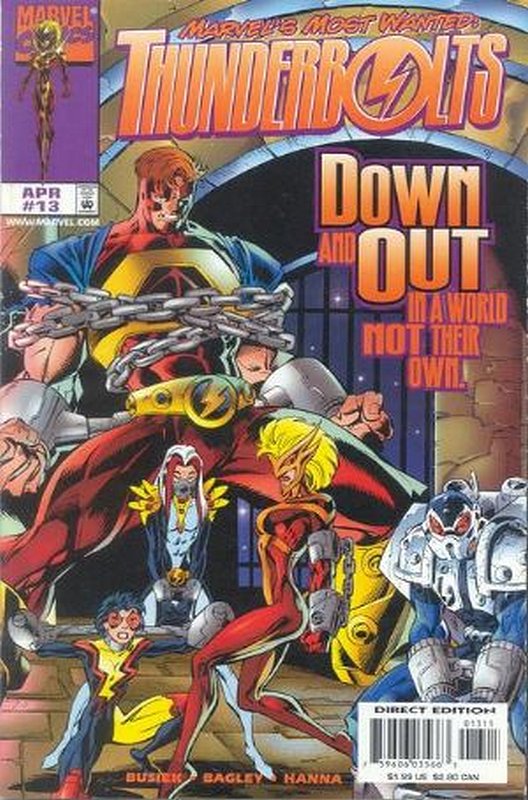 Cover of Thunderbolts (Vol 1) #13. One of 250,000 Vintage American Comics on sale from Krypton!