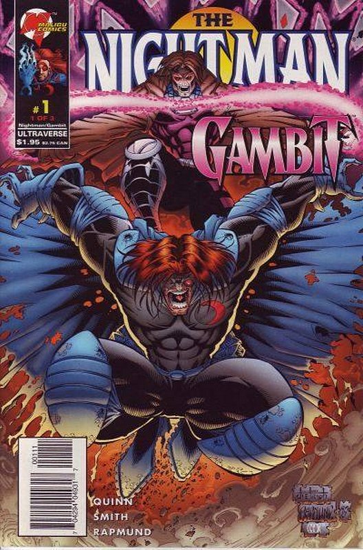 Cover of Night Man/Gambit (1995 Ltd) #1. One of 250,000 Vintage American Comics on sale from Krypton!
