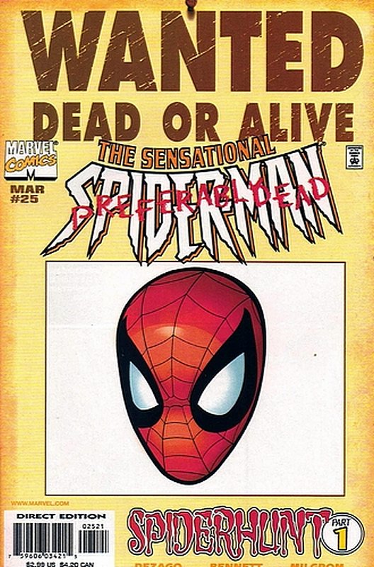 Cover of Sensational Spider-Man (Vol 1) #25. One of 250,000 Vintage American Comics on sale from Krypton!