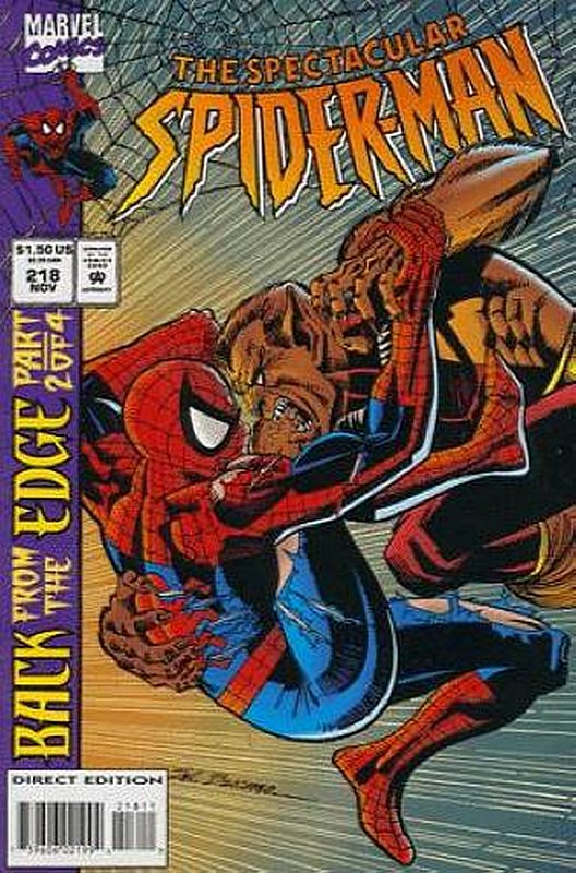Cover of Spectacular Spider-Man (Vol 1) #218. One of 250,000 Vintage American Comics on sale from Krypton!