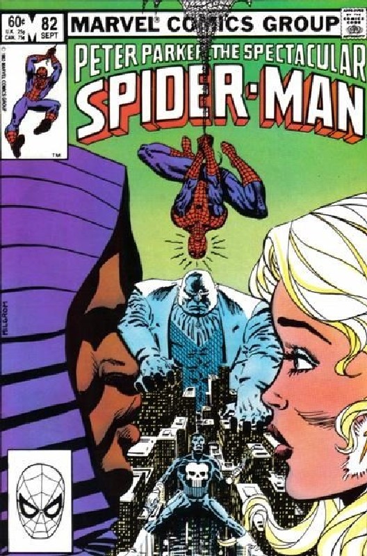 Punisher app<br> Cover of Spectacular Spider-Man (Vol 1) #82. One of 250,000 Vintage American Comics on sale from Krypton!