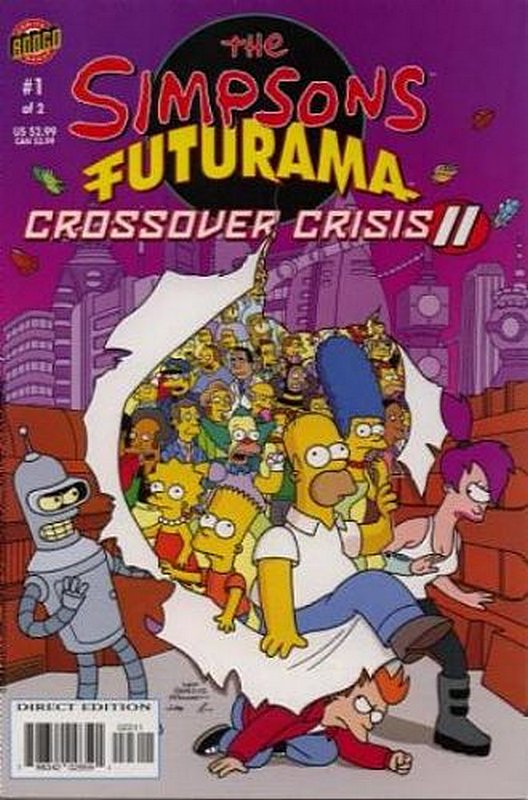 Cover of Simpsons/Futurama: Crossover Crisis part 2 #1. One of 250,000 Vintage American Comics on sale from Krypton!