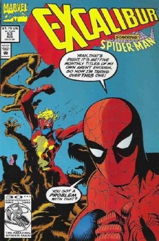 Cover of Excalibur (Vol 1) #53. One of 250,000 Vintage American Comics on sale from Krypton!