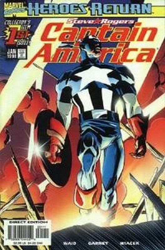 Cover of Captain America (Vol 3) #1. One of 250,000 Vintage American Comics on sale from Krypton!